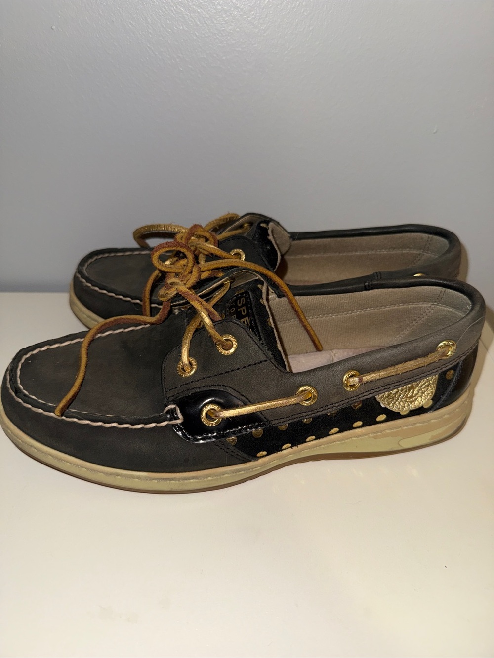Sperry - Black with Gold Accents